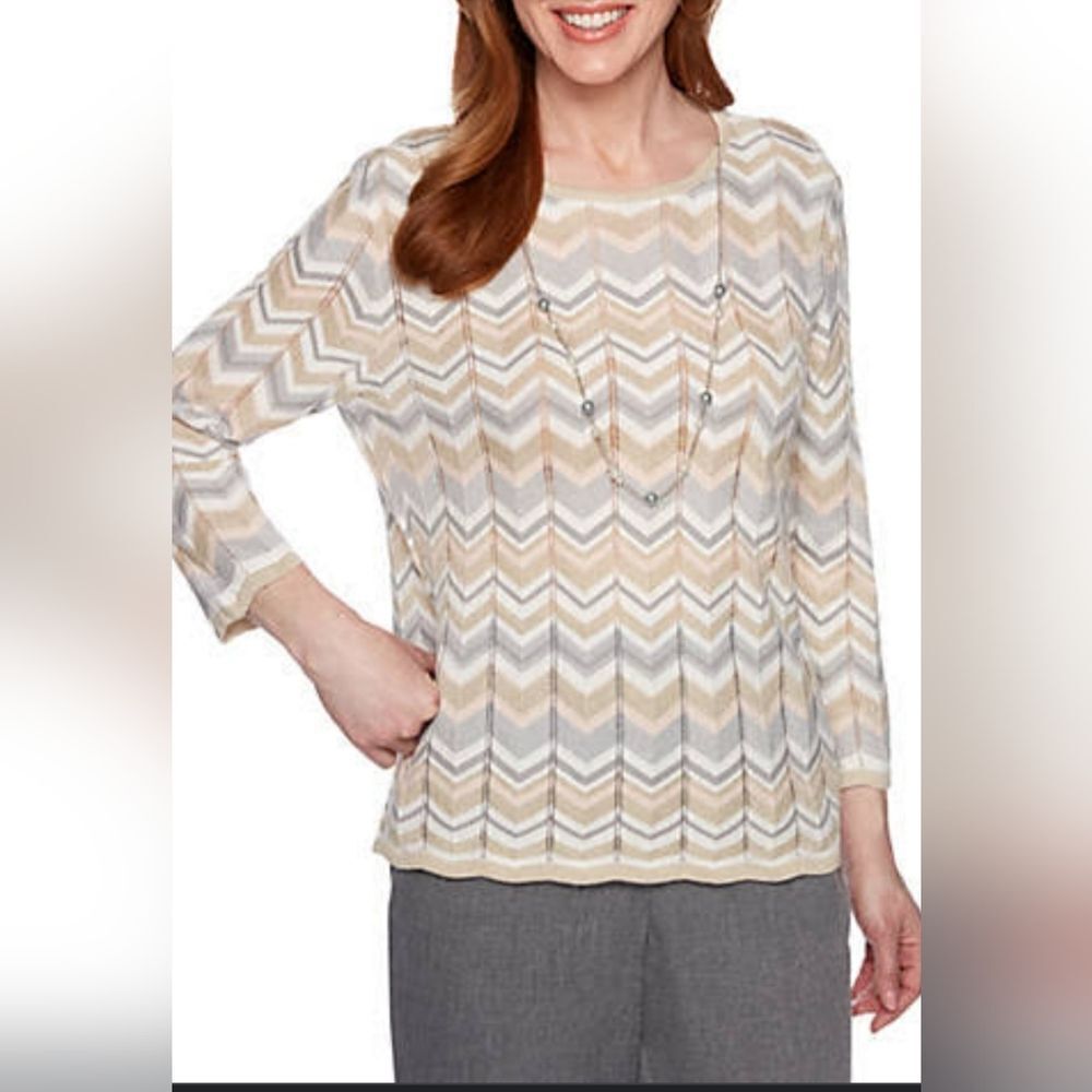 Alfred Dunner boardroom chevron Sweater‎